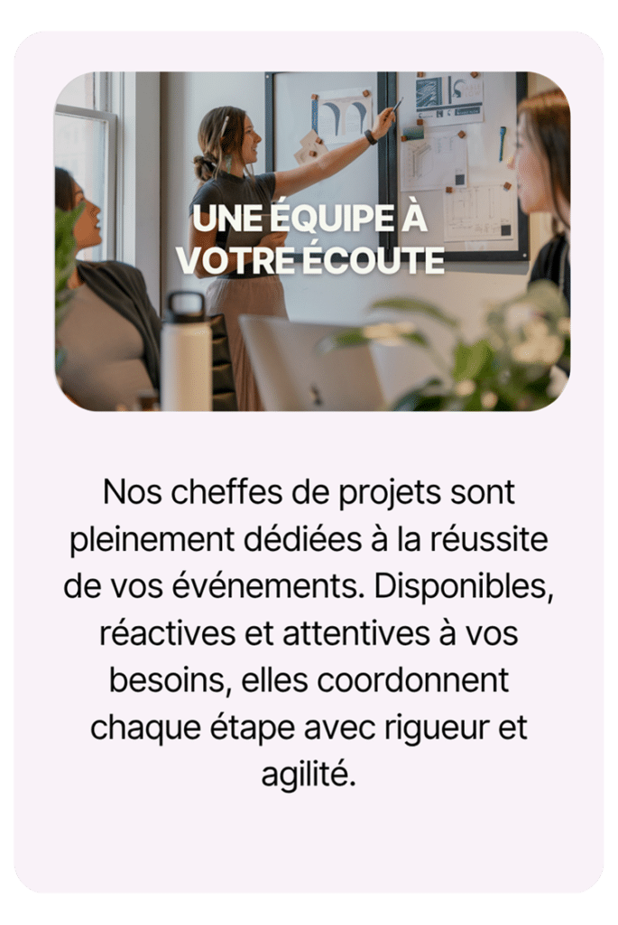 équipe à votre écoute